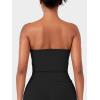 imageYEOREO Womens Y2K Strapless Tube Top Zannie Going Out Seamless Workout Padded Tank Tops Gym Light SupportBlack