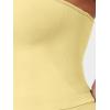imageYEOREO Womens Y2K Strapless Tube Top Zannie Going Out Seamless Workout Padded Tank Tops Gym Light SupportCream Yellow