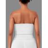 imageYEOREO Womens Y2K Strapless Tube Top Zannie Going Out Seamless Workout Padded Tank Tops Gym Light SupportWhite