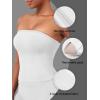 imageYEOREO Womens Y2K Strapless Tube Top Zannie Going Out Seamless Workout Padded Tank Tops Gym Light SupportWhite