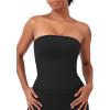 imageYEOREO Womens Y2K Strapless Tube Top Zannie Going Out Seamless Workout Padded Tank Tops Gym Light SupportBlack