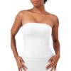 imageYEOREO Womens Y2K Strapless Tube Top Zannie Going Out Seamless Workout Padded Tank Tops Gym Light SupportWhite