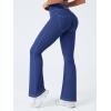 imageYEOREO CoreFlex Mini Flare Workout Leggings with Pockets for Women Butt Lifting High Waisted Hidden Scrunch Gym Denim PantsDeep Sea Blue