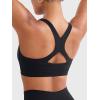 imageYEOREO Sports Bras for Women High Support Racerback Padded Running Bra Tracii Square Neck Wireless Workout Gym Crop TopBlack