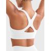 imageYEOREO Sports Bras for Women High Support Racerback Padded Running Bra Tracii Square Neck Wireless Workout Gym Crop TopWhite