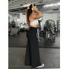 imageYEOREO Workout Leggings Womens No Front Seam Straight Leggings 29quot  315quot  33quot High Waist Buttery Eddiy Gym Yoga PantsBlack