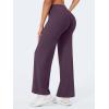 imageYEOREO Workout Leggings Womens No Front Seam Straight Leggings 29quot  315quot  33quot High Waist Buttery Eddiy Gym Yoga PantsBlack Berry Purple