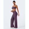imageYEOREO Workout Leggings Womens No Front Seam Straight Leggings 29quot  315quot  33quot High Waist Buttery Eddiy Gym Yoga PantsBlack Berry Purple
