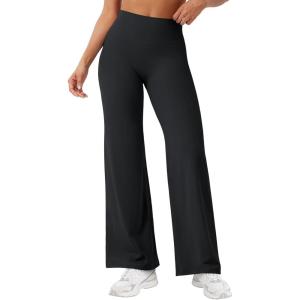 imageYEOREO Workout Leggings Womens No Front Seam Straight Leggings 29quot  315quot  33quot High Waist Buttery Eddiy Gym Yoga PantsBlack