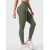 imageYEOREO CoreFlex Women Workout Leggings with Pockets Scrunch Butt Lifting Gym Cargo DenimLook Yoga PantsArmy Green