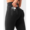 imageYEOREO CoreFlex Women Workout Leggings with Pockets Scrunch Butt Lifting Gym Cargo DenimLook Yoga PantsBlack