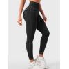 imageYEOREO CoreFlex Women Workout Leggings with Pockets Scrunch Butt Lifting Gym Cargo DenimLook Yoga PantsBlack