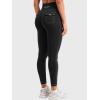 imageYEOREO CoreFlex Women Workout Leggings with Pockets Scrunch Butt Lifting Gym Cargo DenimLook Yoga PantsBlack