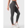 imageYEOREO CoreFlex Women Workout Leggings with Pockets Scrunch Butt Lifting Gym Cargo DenimLook Yoga PantsDark Gray