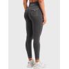 imageYEOREO CoreFlex Women Workout Leggings with Pockets Scrunch Butt Lifting Gym Cargo DenimLook Yoga PantsDark Gray