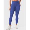 imageYEOREO CoreFlex Women Workout Leggings with Pockets Scrunch Butt Lifting Gym Cargo DenimLook Yoga PantsGalactic Cobalt Blue