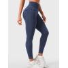 imageYEOREO CoreFlex Women Workout Leggings with Pockets Scrunch Butt Lifting Gym Cargo DenimLook Yoga PantsNavy Blue