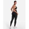 imageYEOREO Seamless Workout Leggings for Women Butt Lifting Hidden Scrunch Leggings High Waisted Gym Yoga Lilliean Impact PantsBlack