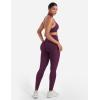 imageYEOREO Seamless Workout Leggings for Women Butt Lifting Hidden Scrunch Leggings High Waisted Gym Yoga Lilliean Impact PantsBlack Cherry