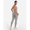 imageYEOREO Seamless Workout Leggings for Women Butt Lifting Hidden Scrunch Leggings High Waisted Gym Yoga Lilliean Impact PantsLight Gray