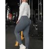 imageYEOREO Women Hidden Scrunch Impact Leggings V Cross Waist Leggings Butt Booty Lifting Gym PantsDark Grey