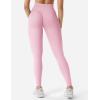 imageYEOREO Women Hidden Scrunch Impact Leggings V Cross Waist Leggings Butt Booty Lifting Gym PantsPink