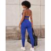 imageYEOREO Women Hidden Scrunch Impact Leggings V Cross Waist Leggings Butt Booty Lifting Gym PantsRoyal Blue