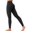 imageYEOREO Womens Workout Gym Leggings Julissa Hidden Scrunch Butt Sculpting Compression Mid Rise V Back Yoga Leggings 26quotBlack