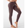 imageYEOREO Womens Workout Gym Leggings Julissa Hidden Scrunch Butt Sculpting Compression Mid Rise V Back Yoga Leggings 26quotBrown