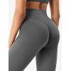 imageYEOREO Womens Workout Gym Leggings Julissa Hidden Scrunch Butt Sculpting Compression Mid Rise V Back Yoga Leggings 26quotCarbon Grey