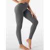 imageYEOREO Womens Workout Gym Leggings Julissa Hidden Scrunch Butt Sculpting Compression Mid Rise V Back Yoga Leggings 26quotCarbon Grey