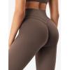 imageYEOREO Womens Workout Gym Leggings Julissa Hidden Scrunch Butt Sculpting Compression Mid Rise V Back Yoga Leggings 26quotCoffee