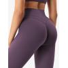 imageYEOREO Womens Workout Gym Leggings Julissa Hidden Scrunch Butt Sculpting Compression Mid Rise V Back Yoga Leggings 26quotDeep Berry