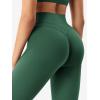 imageYEOREO Womens Workout Gym Leggings Julissa Hidden Scrunch Butt Sculpting Compression Mid Rise V Back Yoga Leggings 26quotGreen