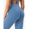 imageYEOREO Womens Workout Gym Leggings Julissa Hidden Scrunch Butt Sculpting Compression Mid Rise V Back Yoga Leggings 26quotLight Blue