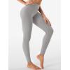 imageYEOREO Womens Workout Gym Leggings Julissa Hidden Scrunch Butt Sculpting Compression Mid Rise V Back Yoga Leggings 26quotLight Grey