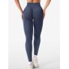 imageYEOREO Womens Workout Gym Leggings Julissa Hidden Scrunch Butt Sculpting Compression Mid Rise V Back Yoga Leggings 26quotNavy Blue