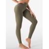 imageYEOREO Womens Workout Gym Leggings Julissa Hidden Scrunch Butt Sculpting Compression Mid Rise V Back Yoga Leggings 26quotOlive Green
