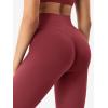 imageYEOREO Womens Workout Gym Leggings Julissa Hidden Scrunch Butt Sculpting Compression Mid Rise V Back Yoga Leggings 26quotScarlet