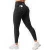 imageYEOREO CoreFlex Women Workout Leggings with Pockets Scrunch Butt Lifting Gym Cargo DenimLook Yoga PantsBlack