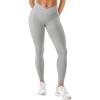 imageYEOREO Women Hidden Scrunch Impact Leggings V Cross Waist Leggings Butt Booty Lifting Gym PantsLight Grey
