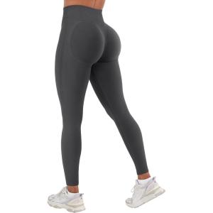 imageYEOREO Seamless Workout Leggings for Women Butt Lifting Hidden Scrunch Leggings High Waisted Gym Yoga Lilliean Impact PantsAsphalt Ash