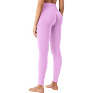 imageYEOREO Womens Workout Gym Leggings Julissa Hidden Scrunch Butt Sculpting Compression Mid Rise V Back Yoga Leggings 26quotLilac