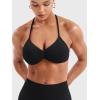 imageYEOREO SoftHue Impact Strappy Halter Bra for Sports Intensify Women Workout Backless Padded Gym Yoga BraBlack