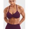 imageYEOREO SoftHue Impact Strappy Halter Bra for Sports Intensify Women Workout Backless Padded Gym Yoga BraBlack Cherry