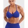 imageYEOREO SoftHue Impact Strappy Halter Bra for Sports Intensify Women Workout Backless Padded Gym Yoga BraDark Blue