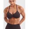 imageYEOREO SoftHue Impact Strappy Halter Bra for Sports Intensify Women Workout Backless Padded Gym Yoga BraDark Brown