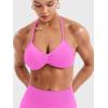 imageYEOREO SoftHue Impact Strappy Halter Bra for Sports Intensify Women Workout Backless Padded Gym Yoga BraFloral Pink