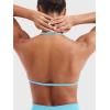 imageYEOREO SoftHue Impact Strappy Halter Bra for Sports Intensify Women Workout Backless Padded Gym Yoga BraLight Blue