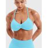 imageYEOREO SoftHue Impact Strappy Halter Bra for Sports Intensify Women Workout Backless Padded Gym Yoga BraLight Blue